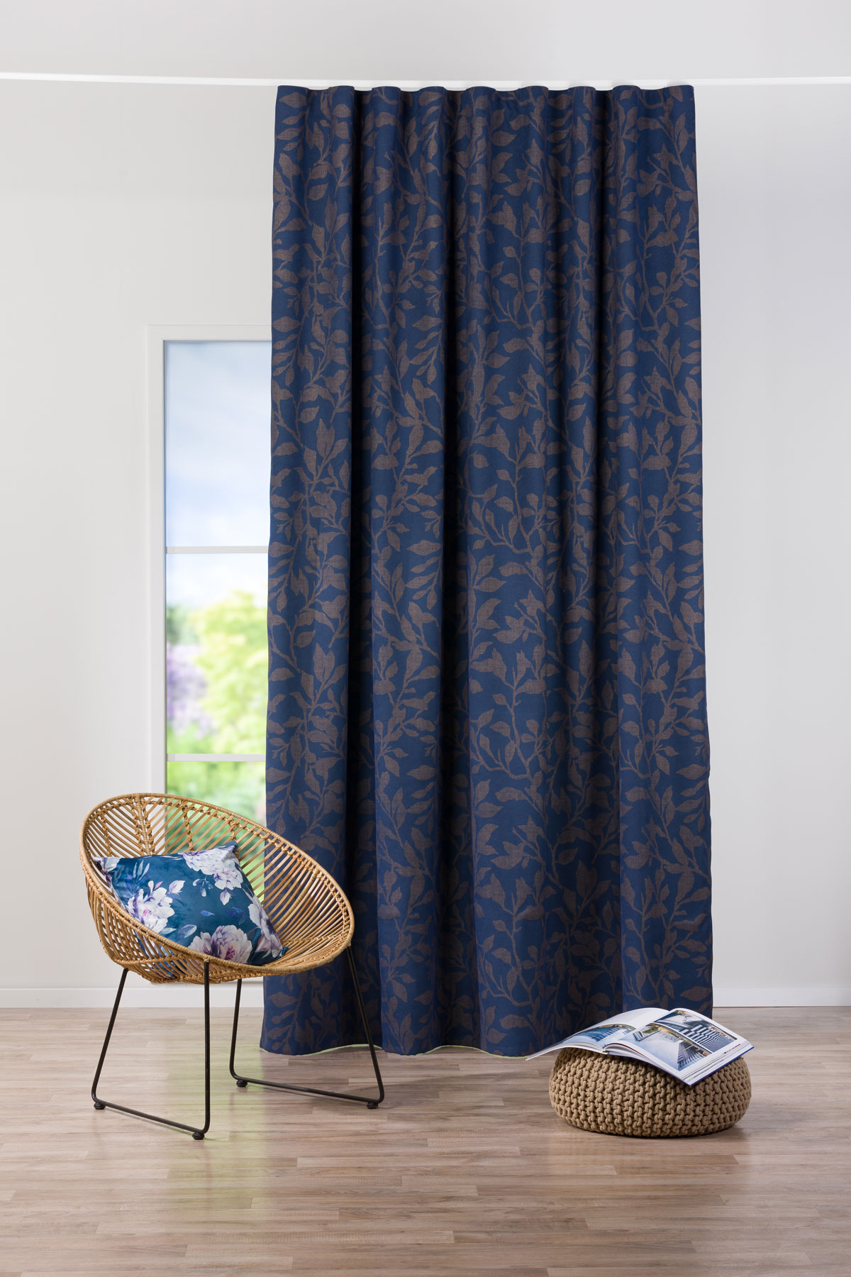 lagos blue print curtain