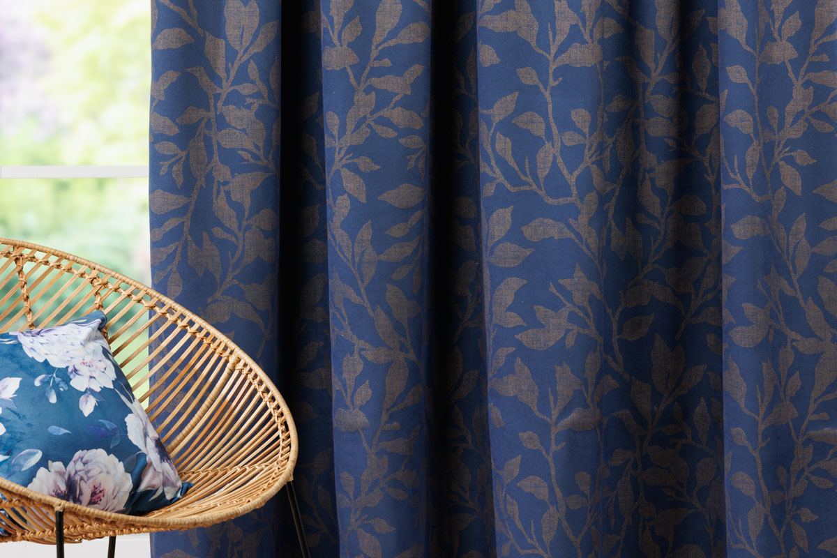 lagos blue print curtain