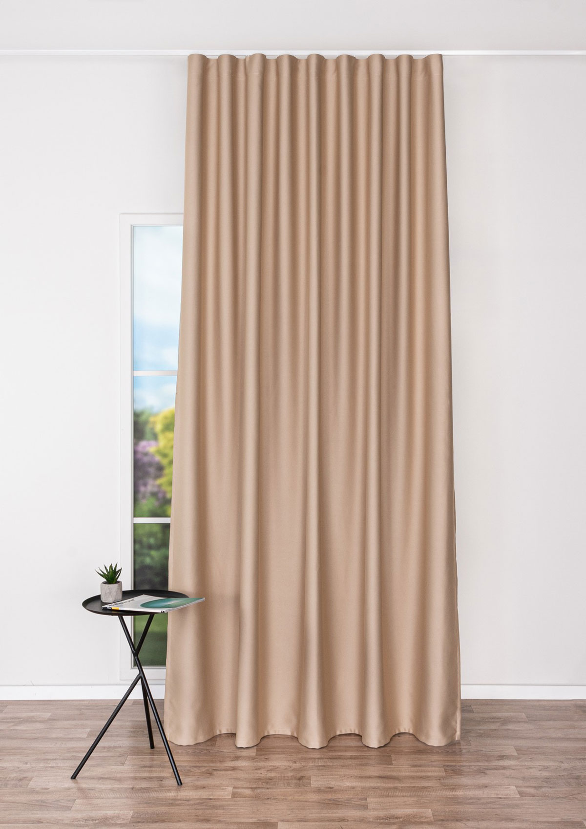 sydney beige print curtain