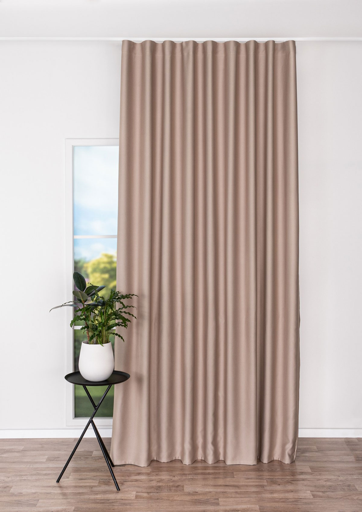 sydney beige print curtain