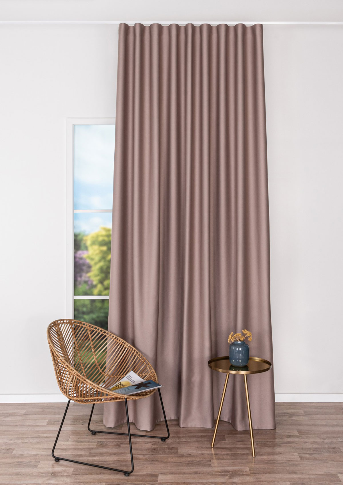 sydney beige print curtain