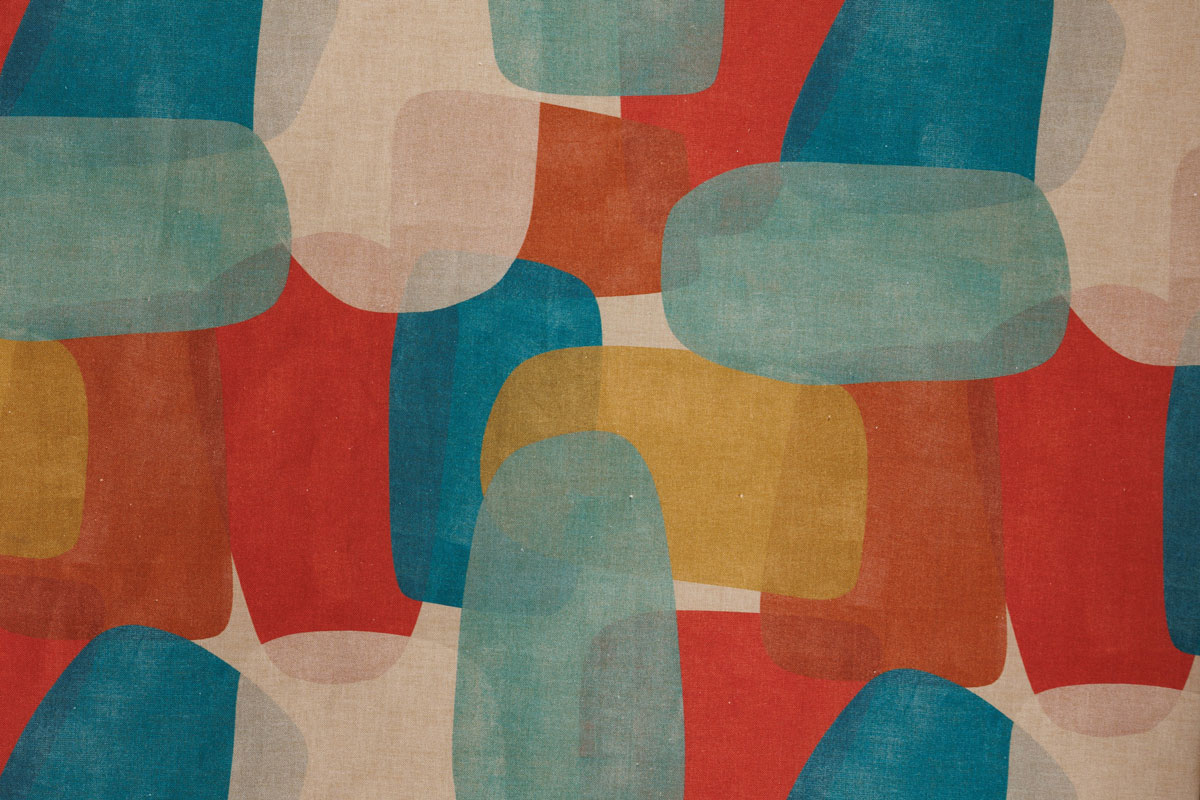 degas multicolor print curtain