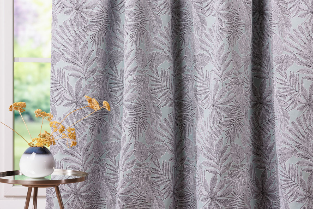 sonos green print curtain