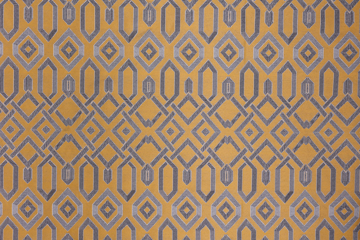 tetra yellow print curtain