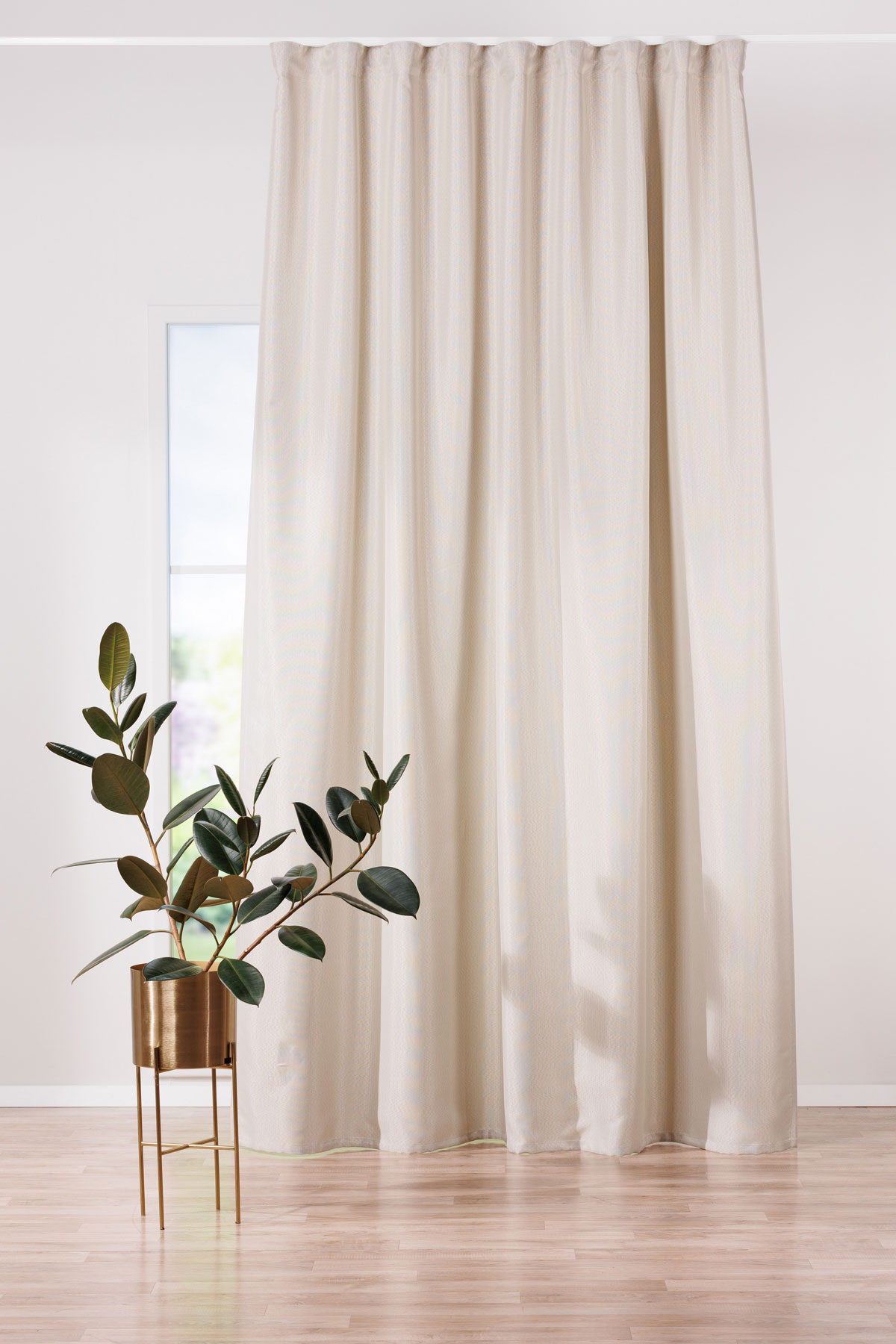 minos beige print curtain