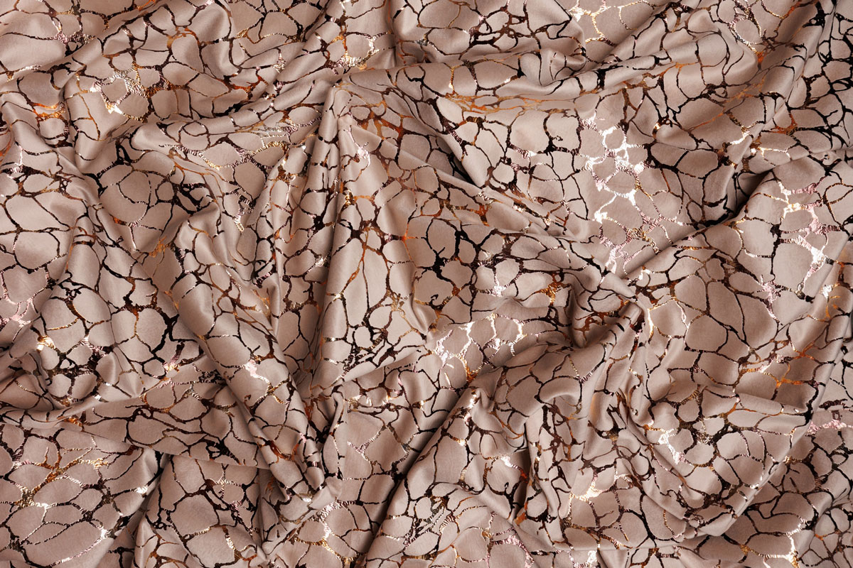 roca beige print curtain